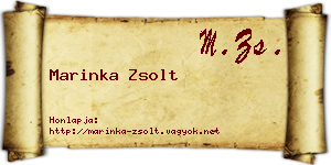 Marinka Zsolt névjegykártya